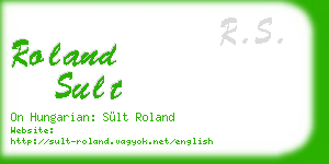 roland sult business card